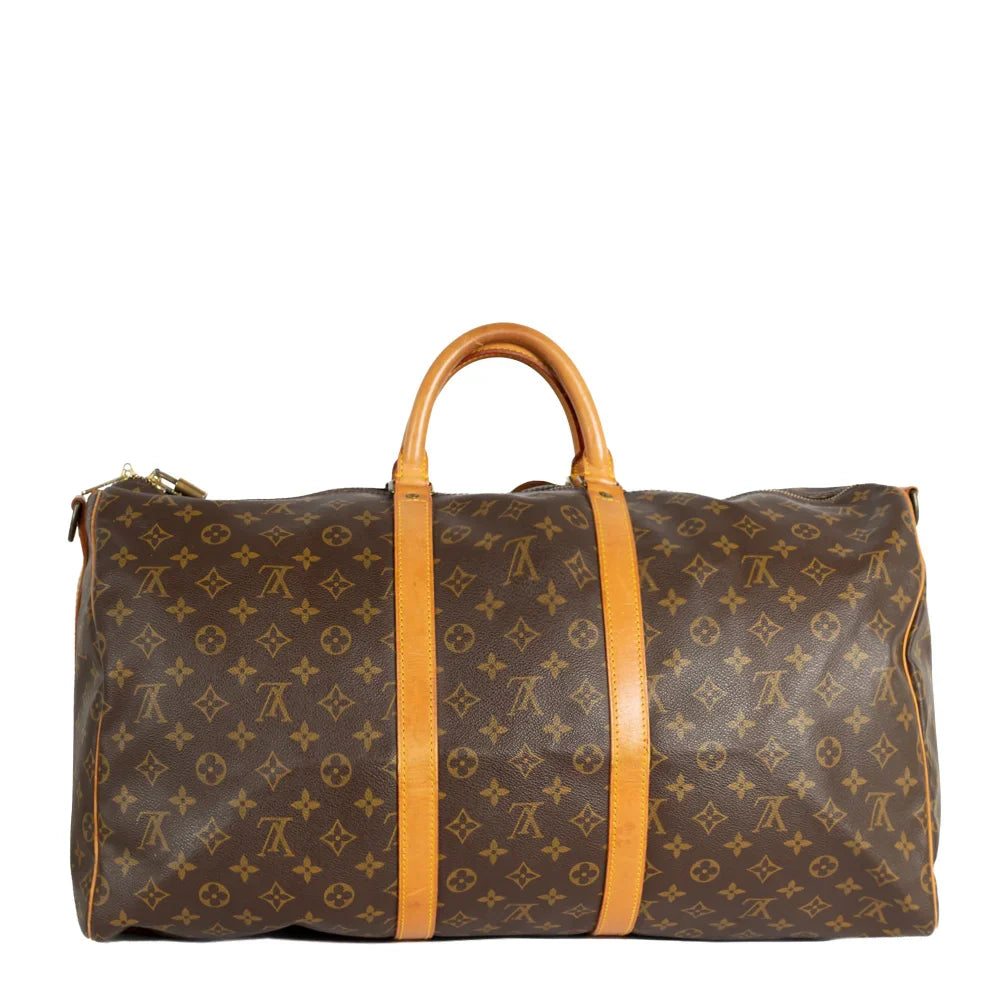 Keepall 55 Vintage en toile monogram marron
