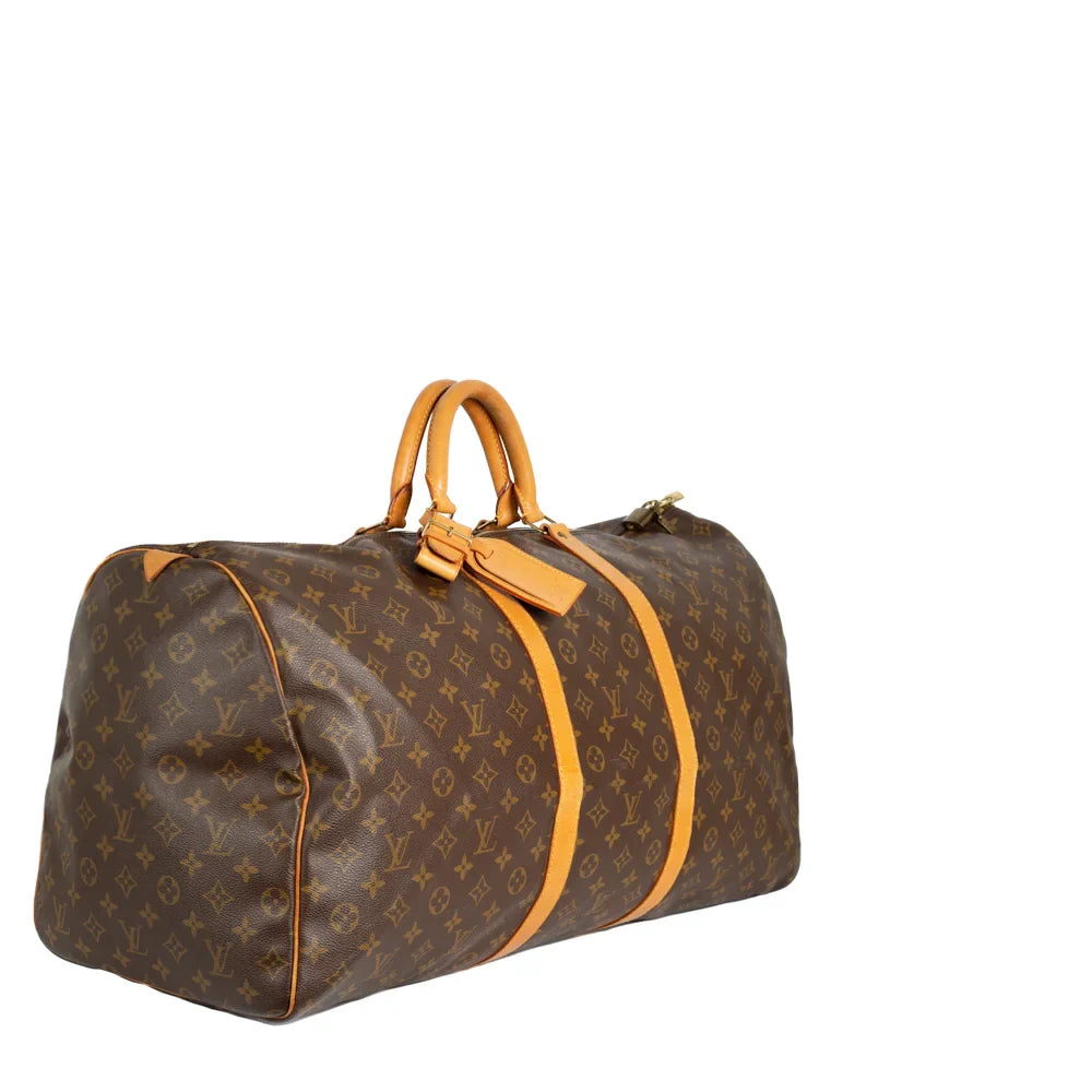 Keepall 60 Vintage en toile monogram marron