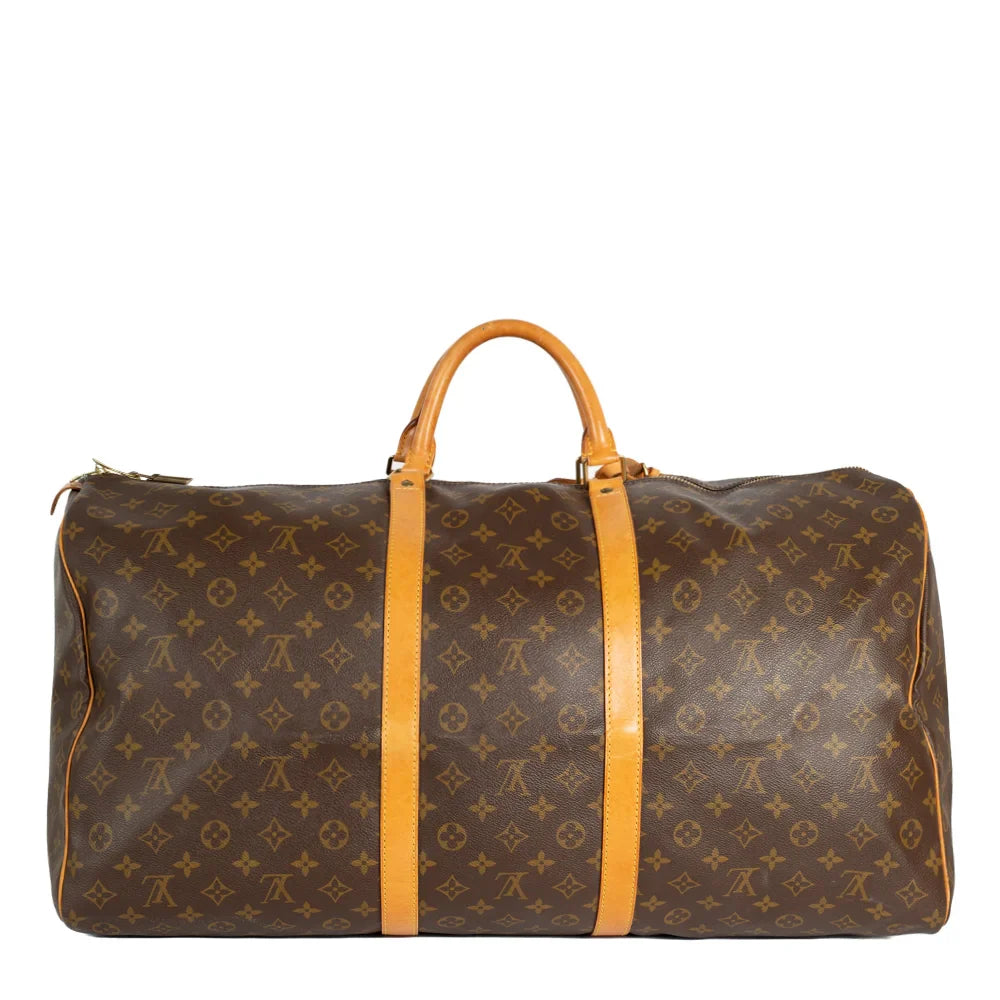 Keepall 60 Vintage en toile monogram marron