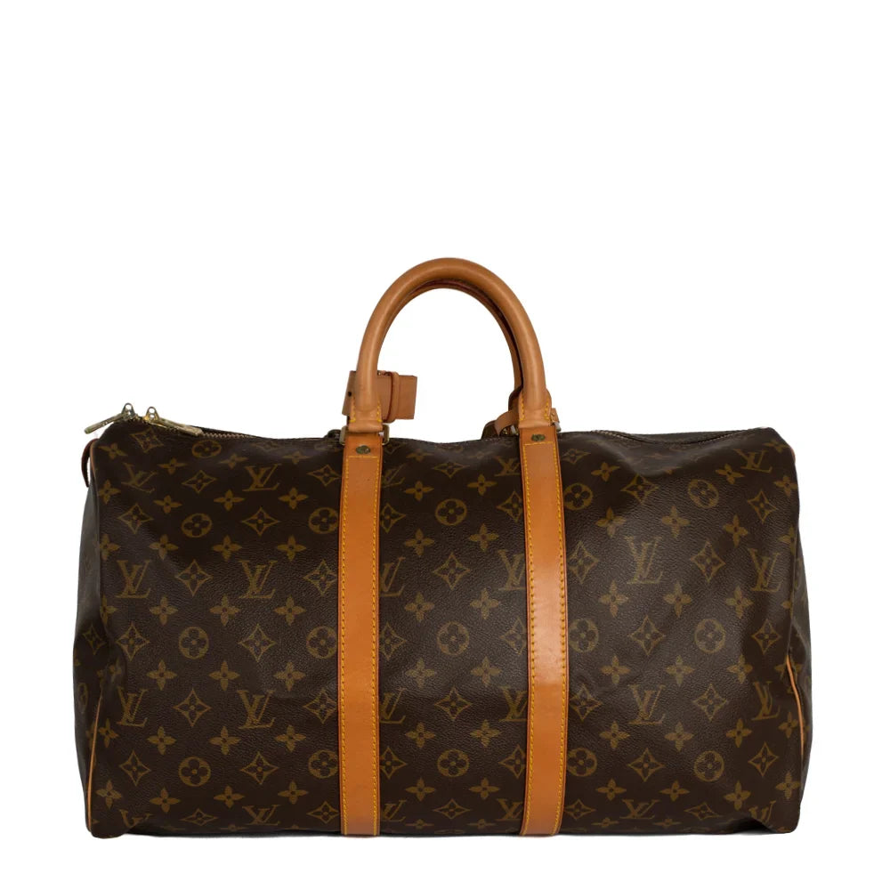 Keepall 45 Vintage en toile monogram marron