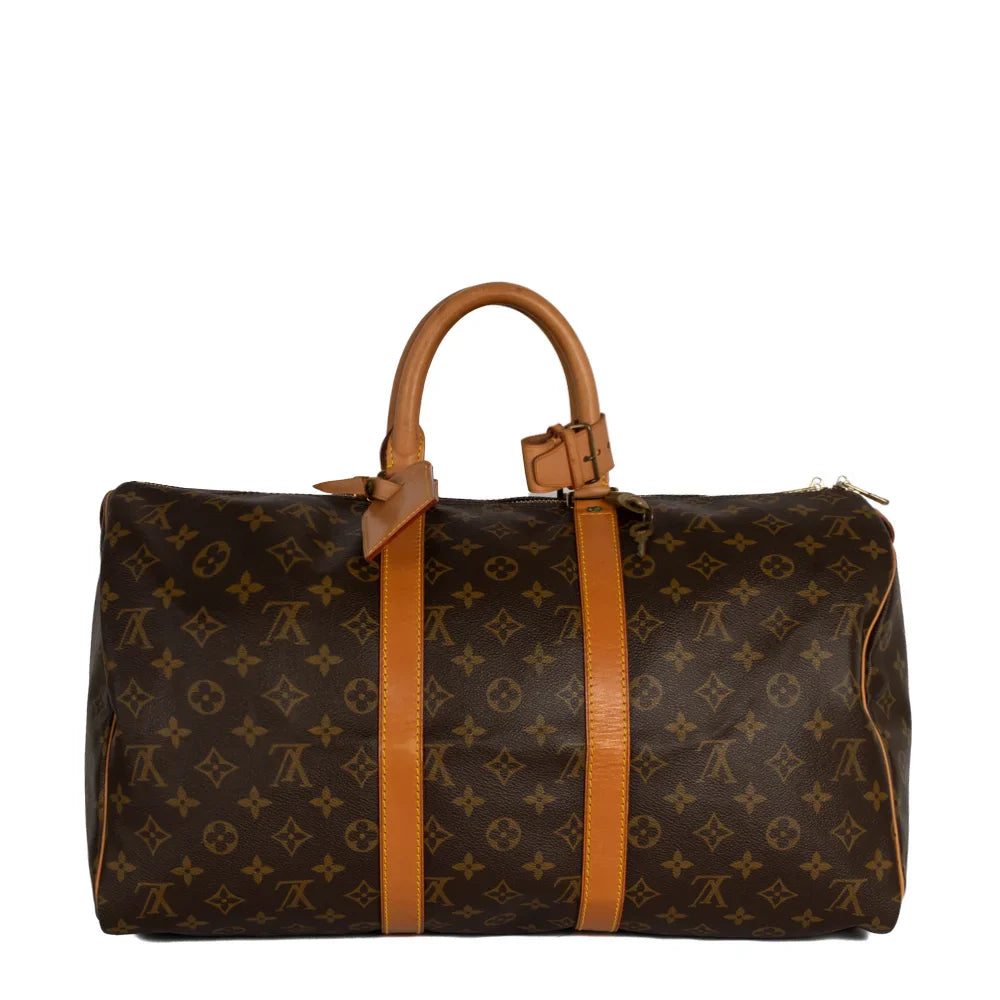 Keepall 45 Vintage en toile monogram marron