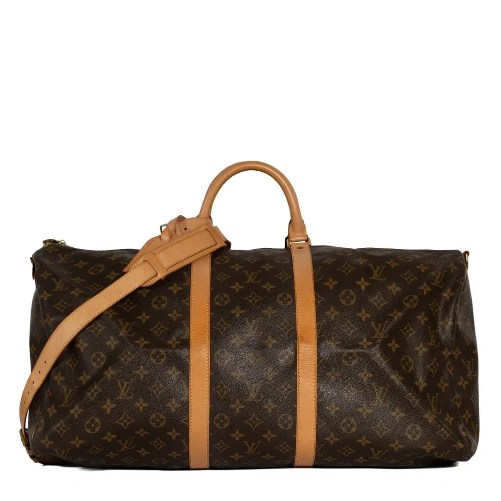 Keepall 55 Vintage en toile monogram marron