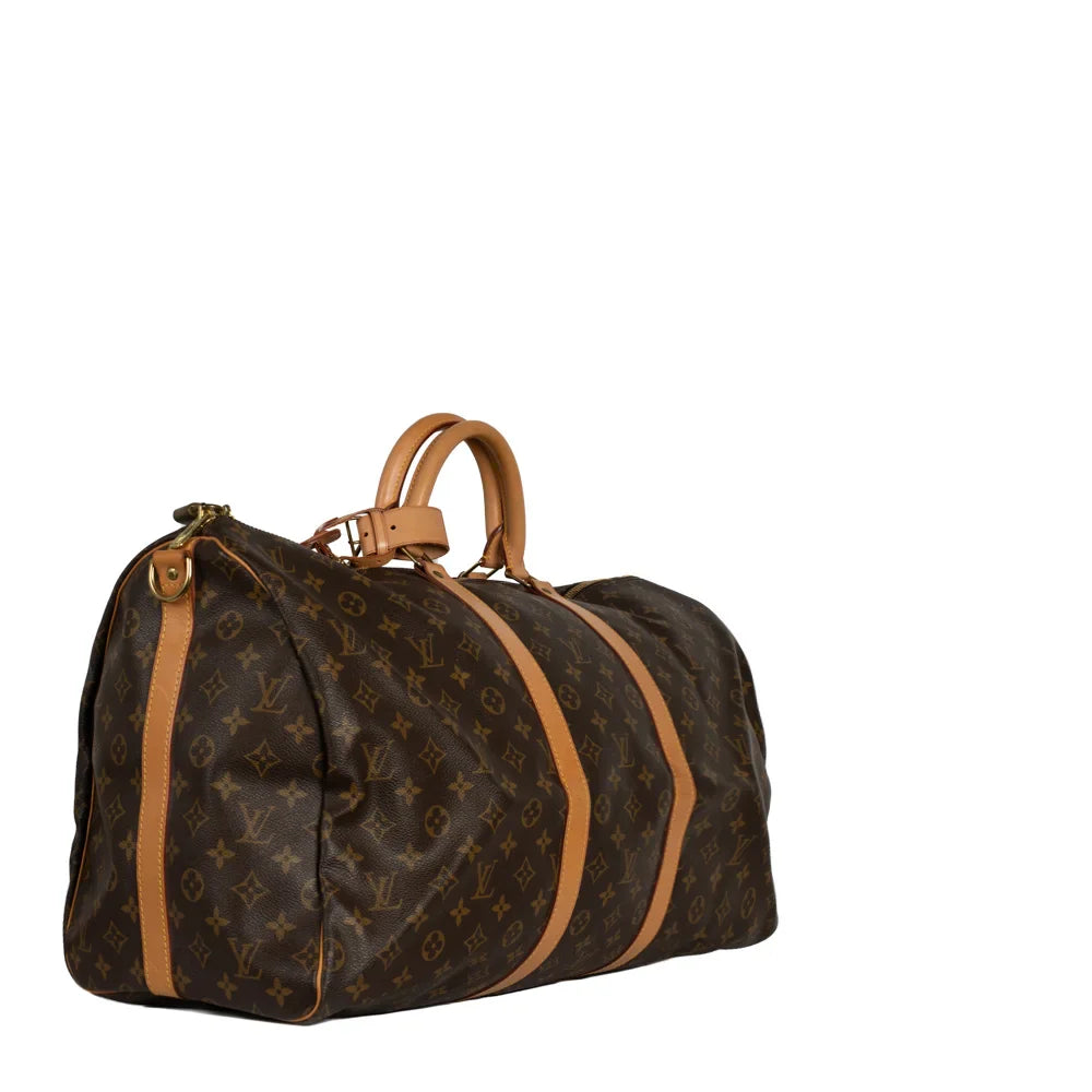 Keepall 55 Vintage en toile monogram marron