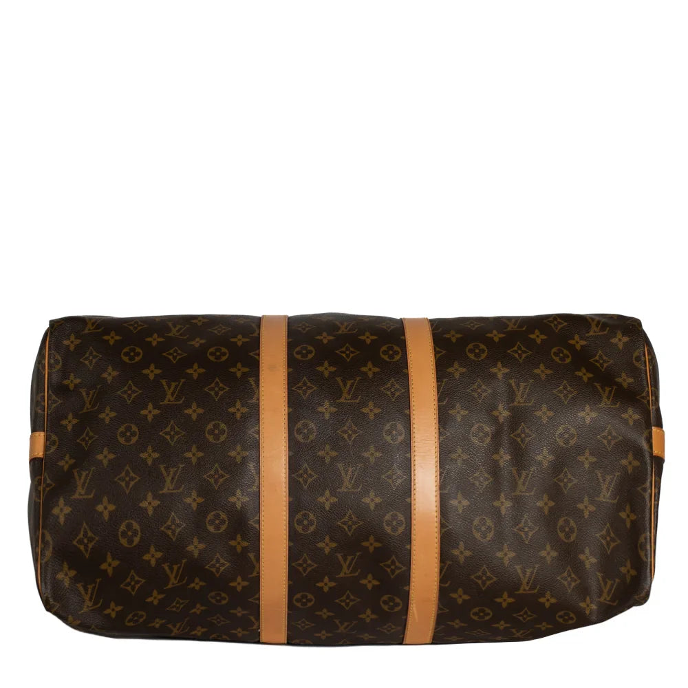 Keepall 55 Vintage en toile monogram marron