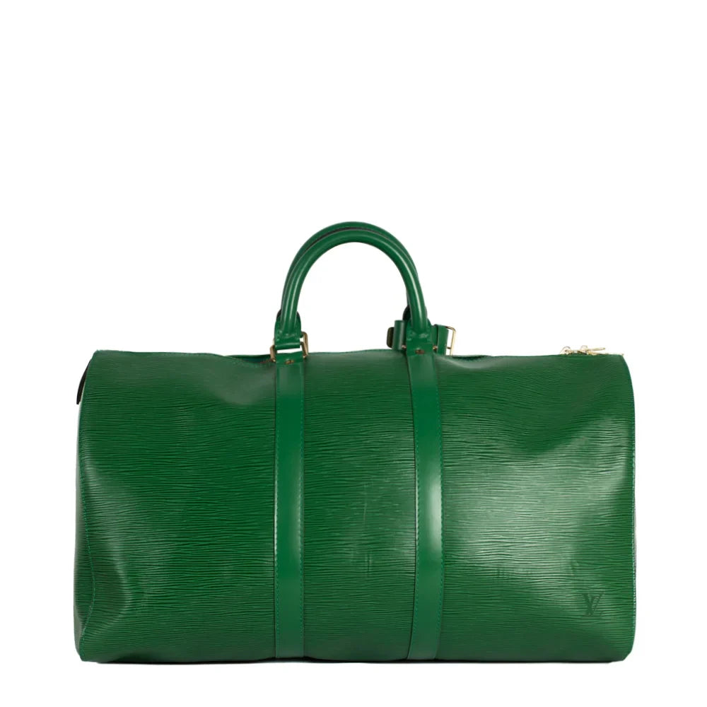 Keepall 45 Vintage en cuir épi vert
