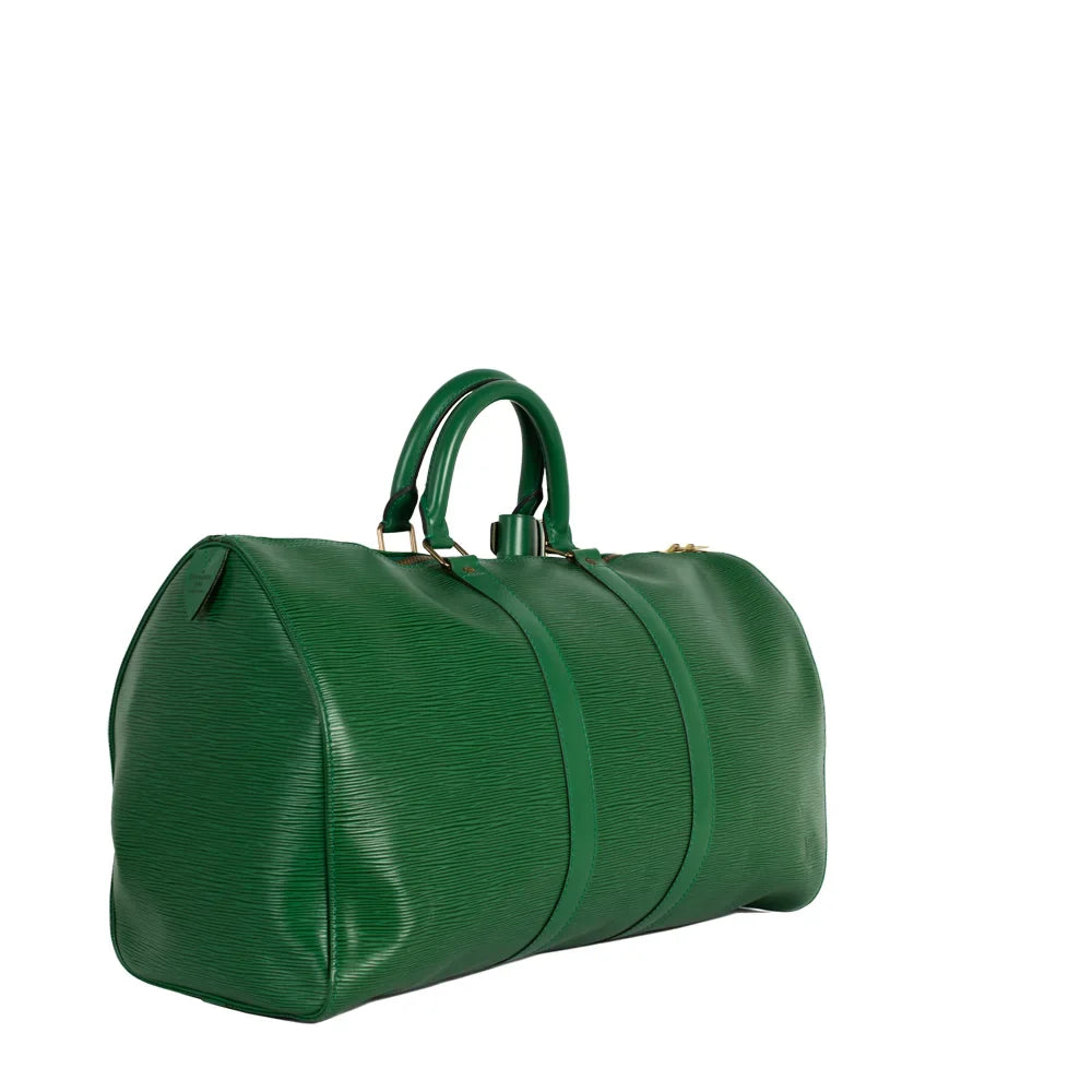 Keepall 45 Vintage en cuir épi vert