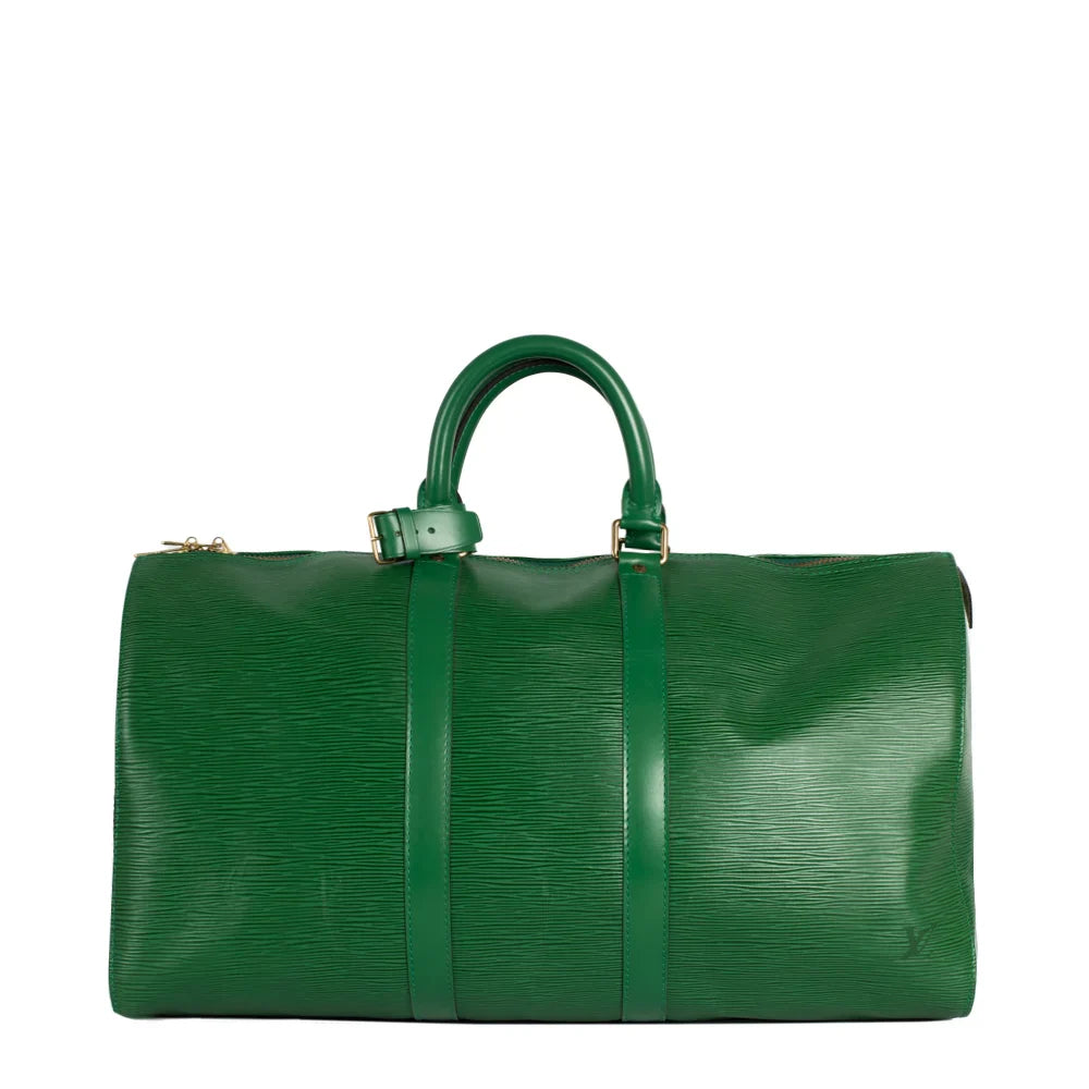 Keepall 45 Vintage en cuir épi vert