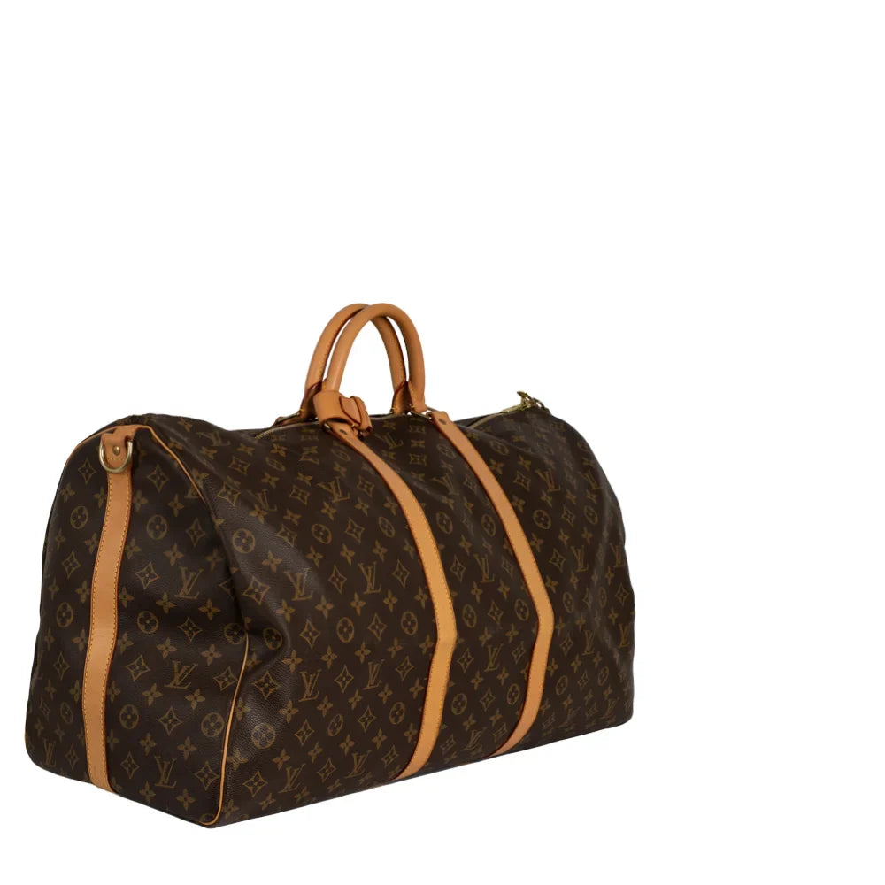 Keepall 60 Vintage en toile monogram marron