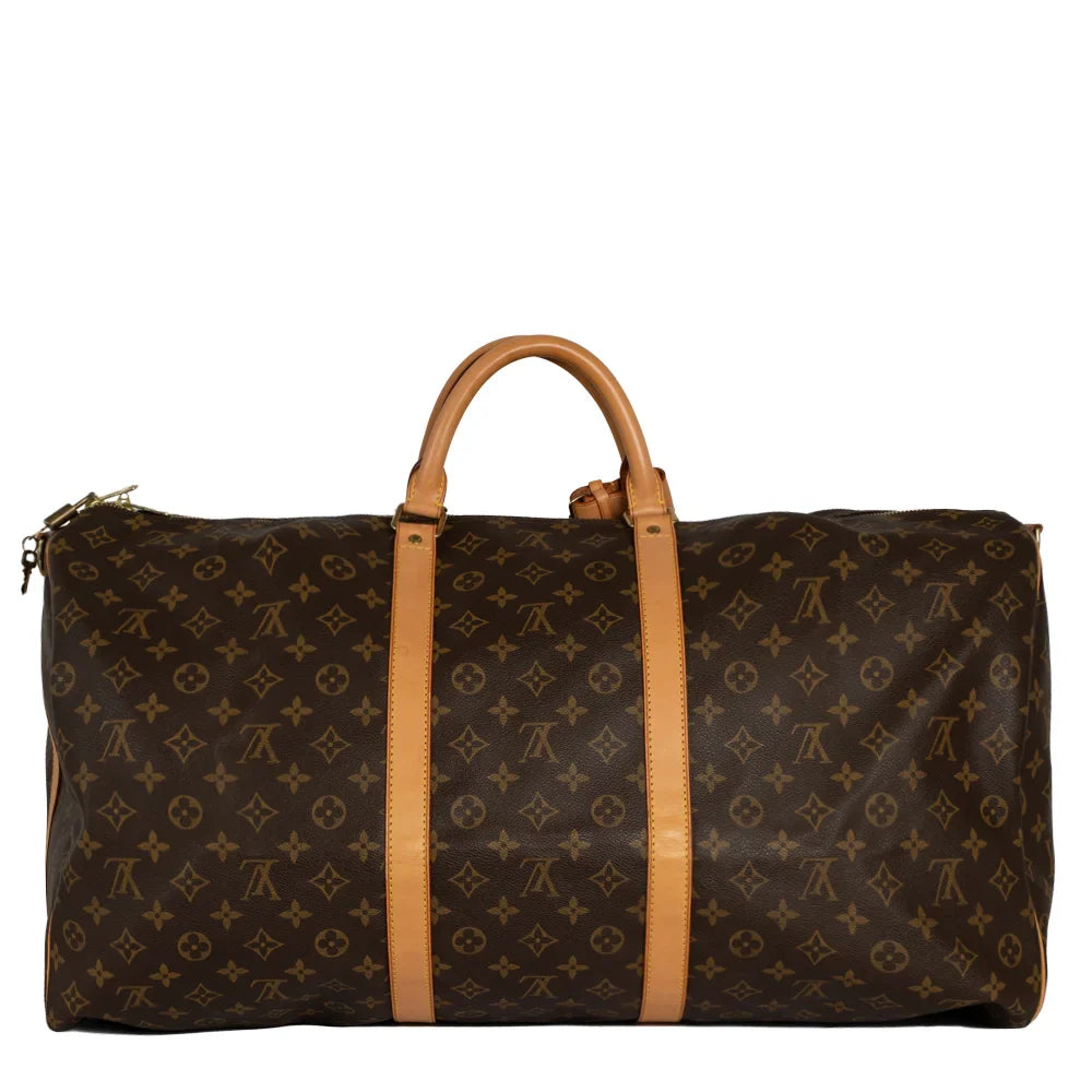 Keepall 60 Vintage en toile monogram marron