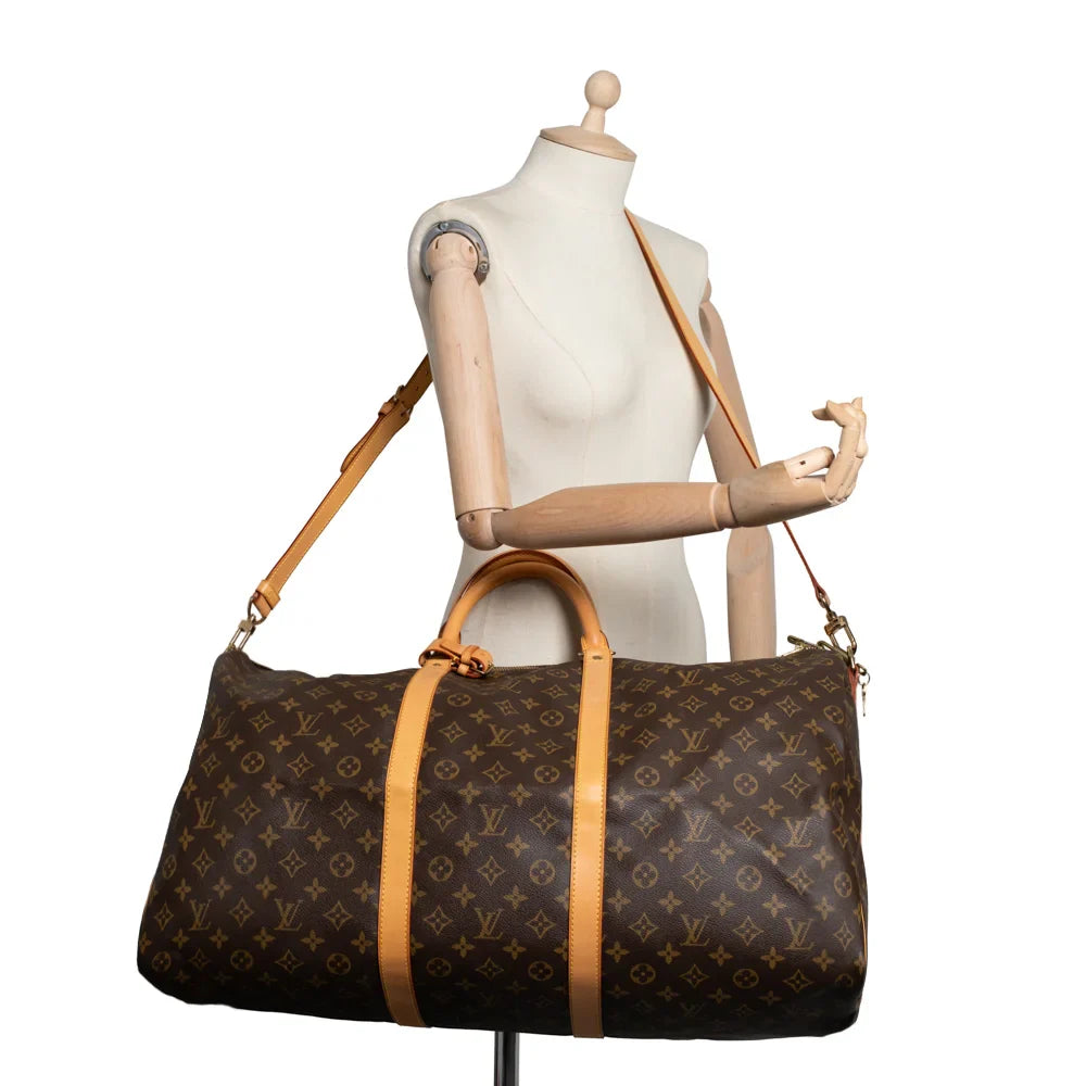 Keepall 60 Vintage en toile monogram marron