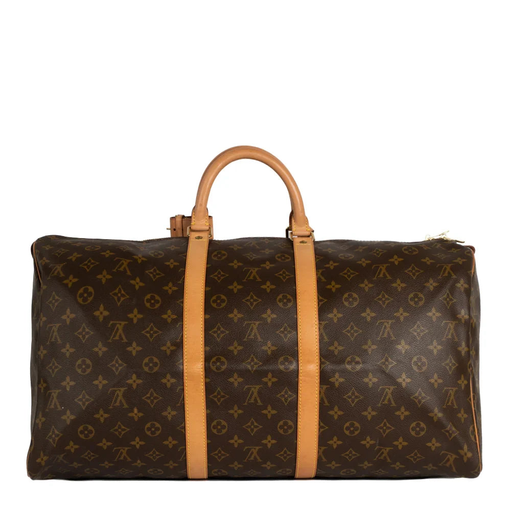 Keepall 55 Vintage en toile monogram marron