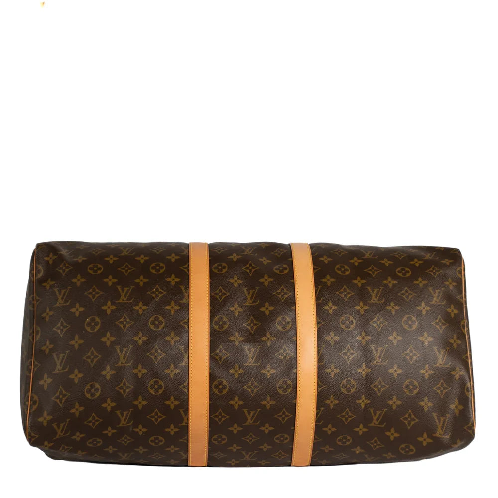 Keepall 55 Vintage en toile monogram marron
