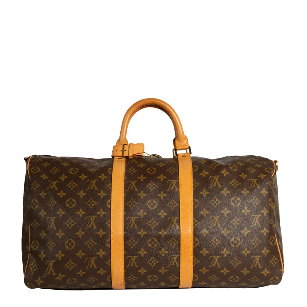 Keepall 50 Vintage en toile monogram marron