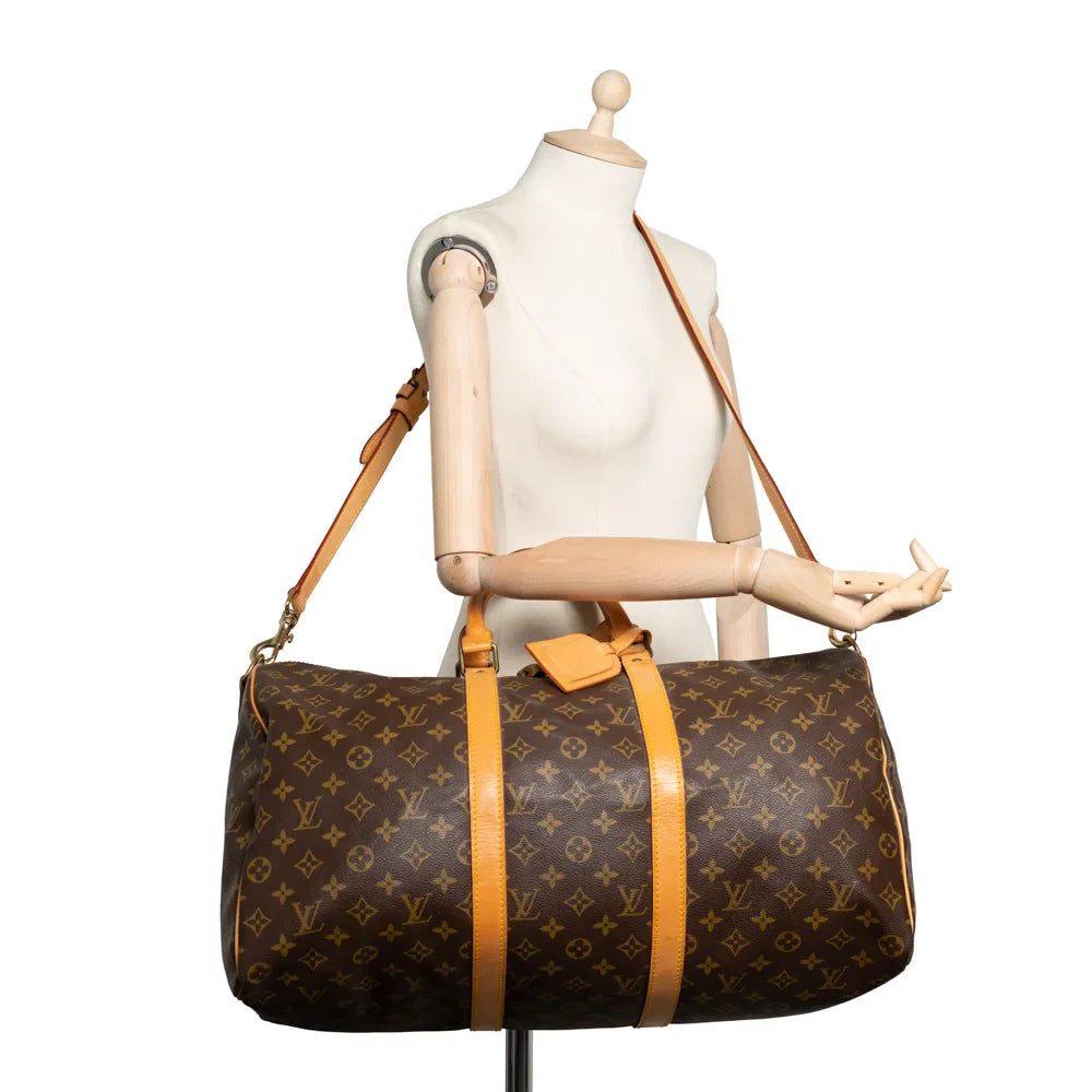 Keepall 50 Vintage en toile monogram marron