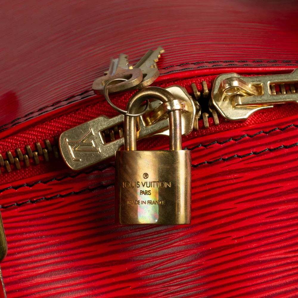 Keepall 60 Vintage en cuir épi rouge