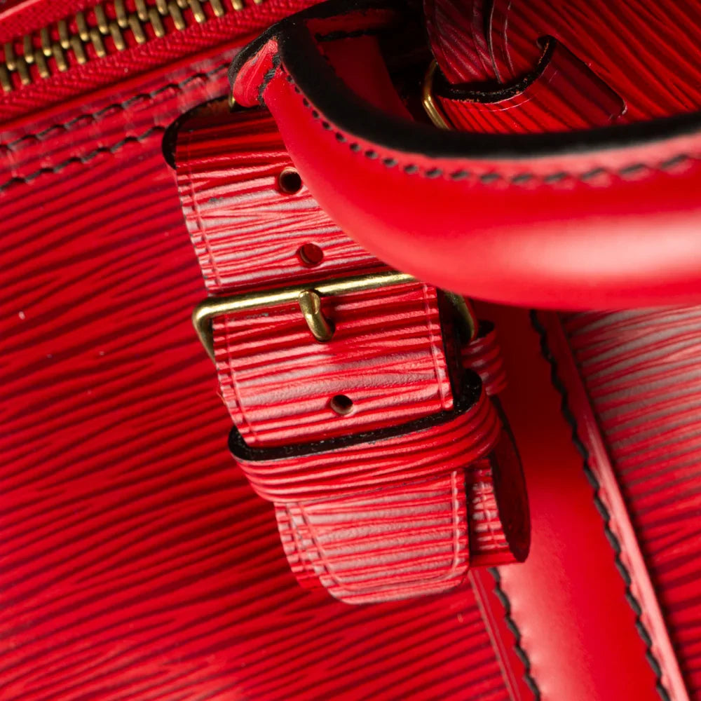 Keepall 60 Vintage en cuir épi rouge