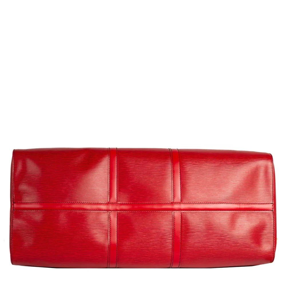 Keepall 60 Vintage en cuir épi rouge