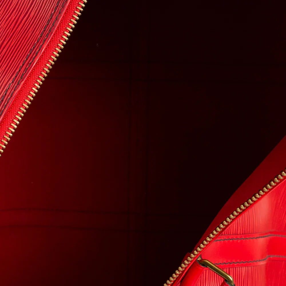 Keepall 60 Vintage en cuir épi rouge