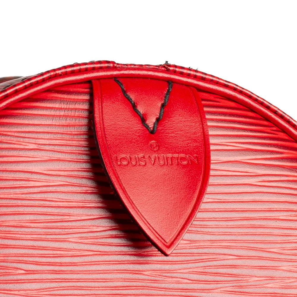Keepall 60 Vintage en cuir épi rouge
