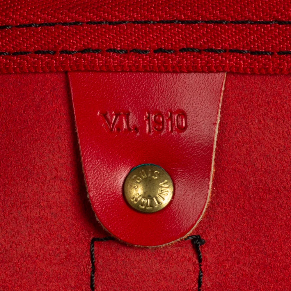 Keepall 60 Vintage en cuir épi rouge