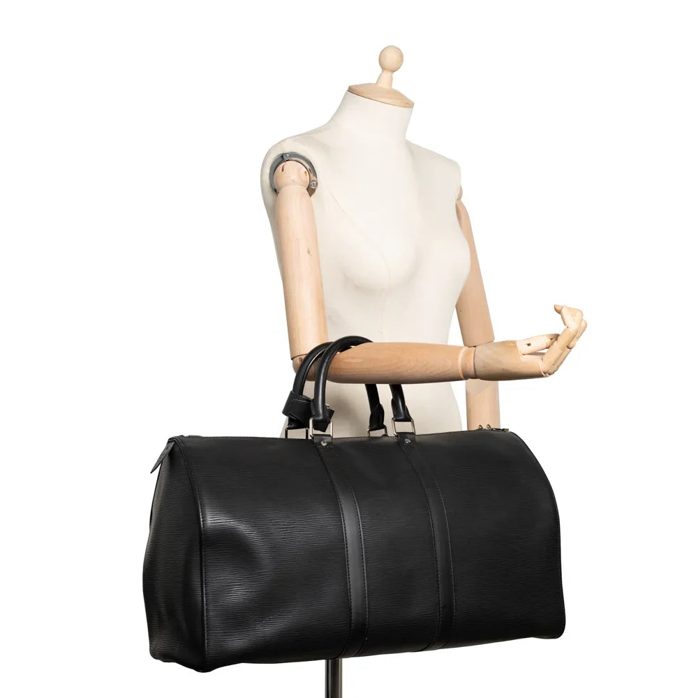 Keepall 45 Vintage en cuir épi noir
