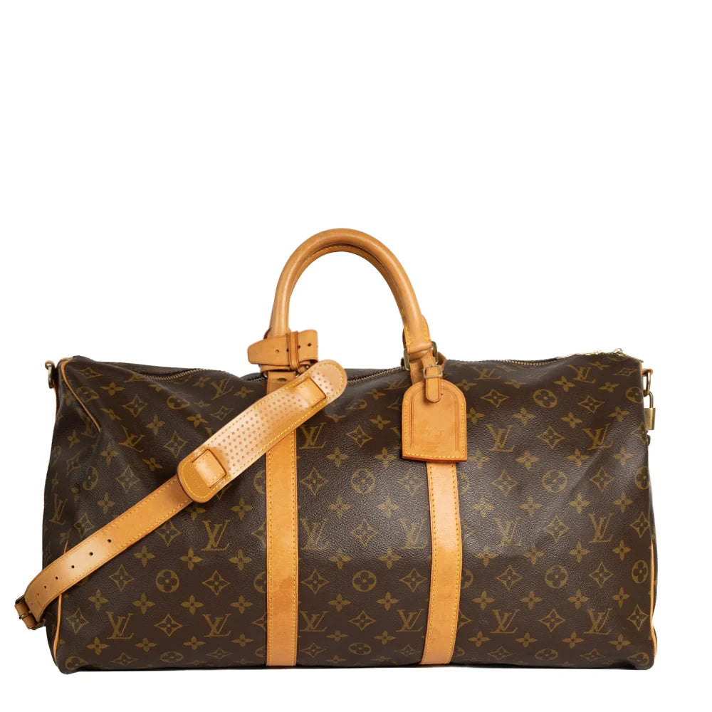 Keepall 50 Vintage en toile monogram marron