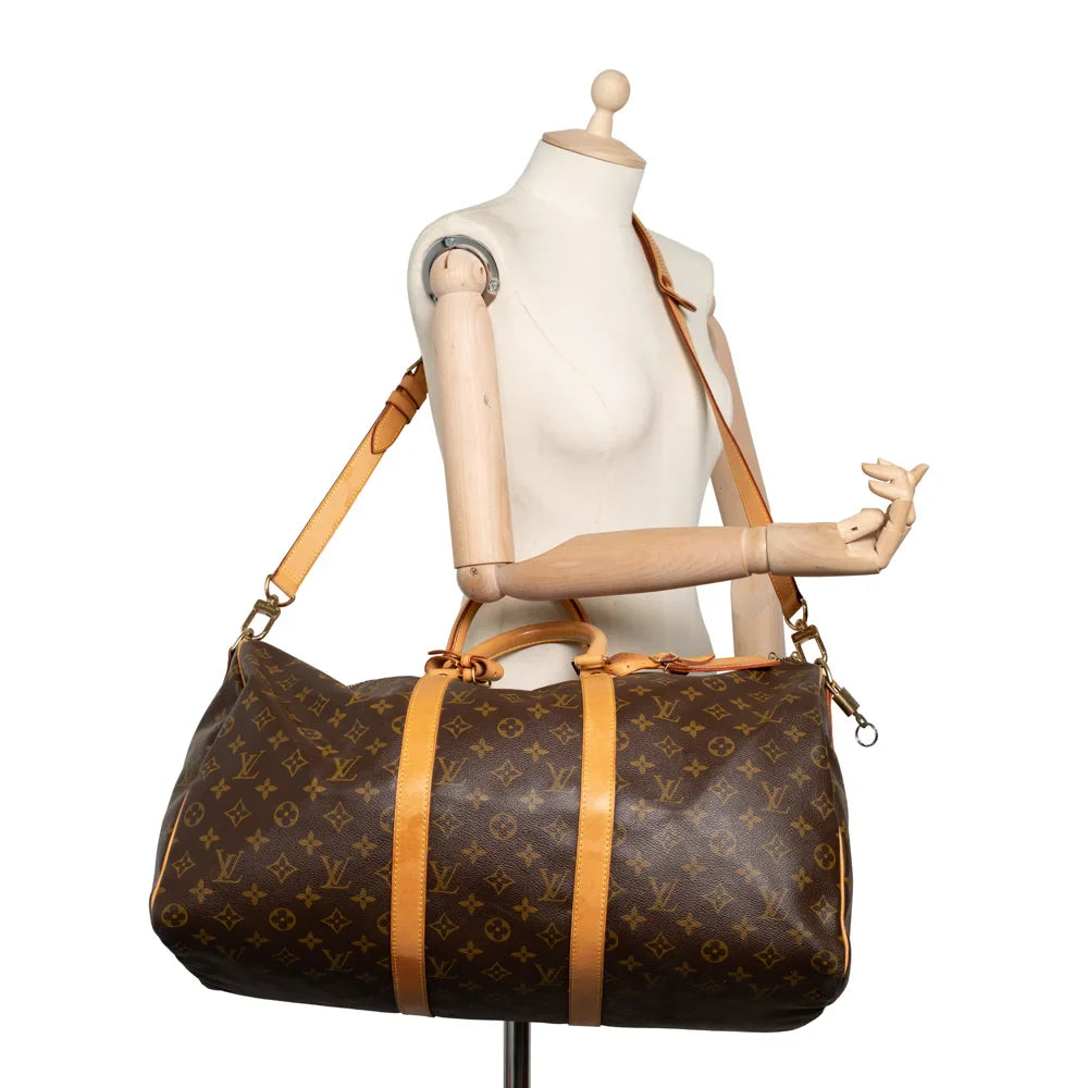 Keepall 50 Vintage en toile monogram marron