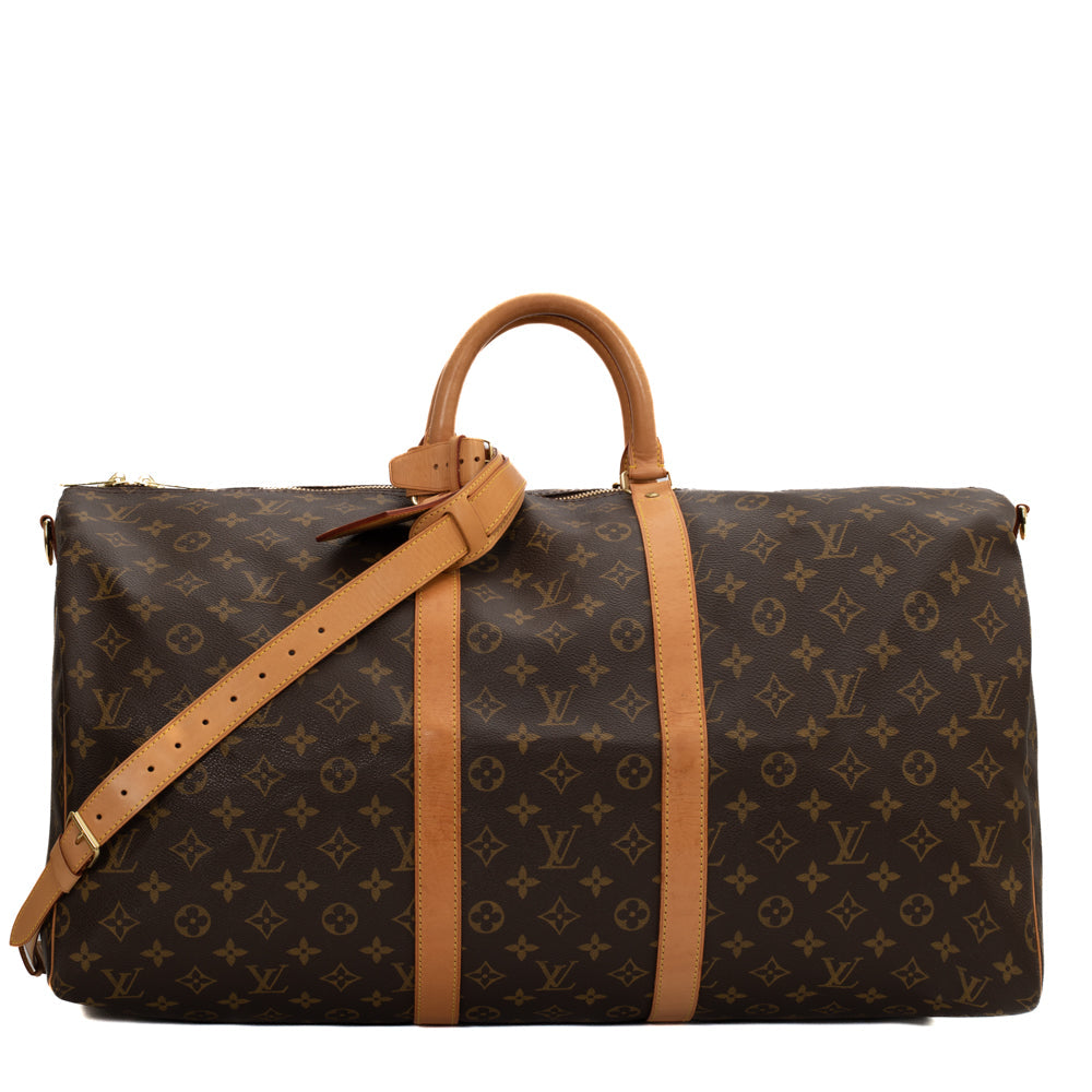 Keepall 55 Vintage en toile monogramme marron