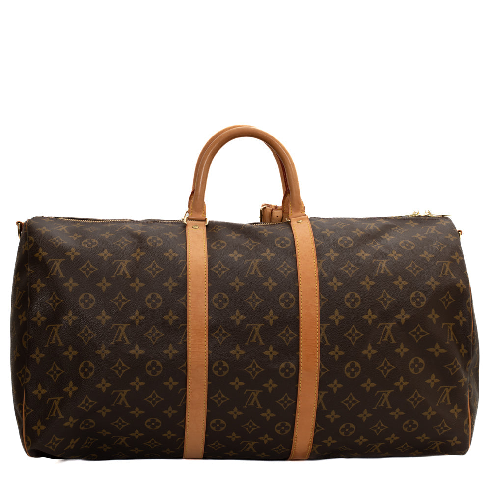 Keepall 55 Vintage en toile monogramme marron