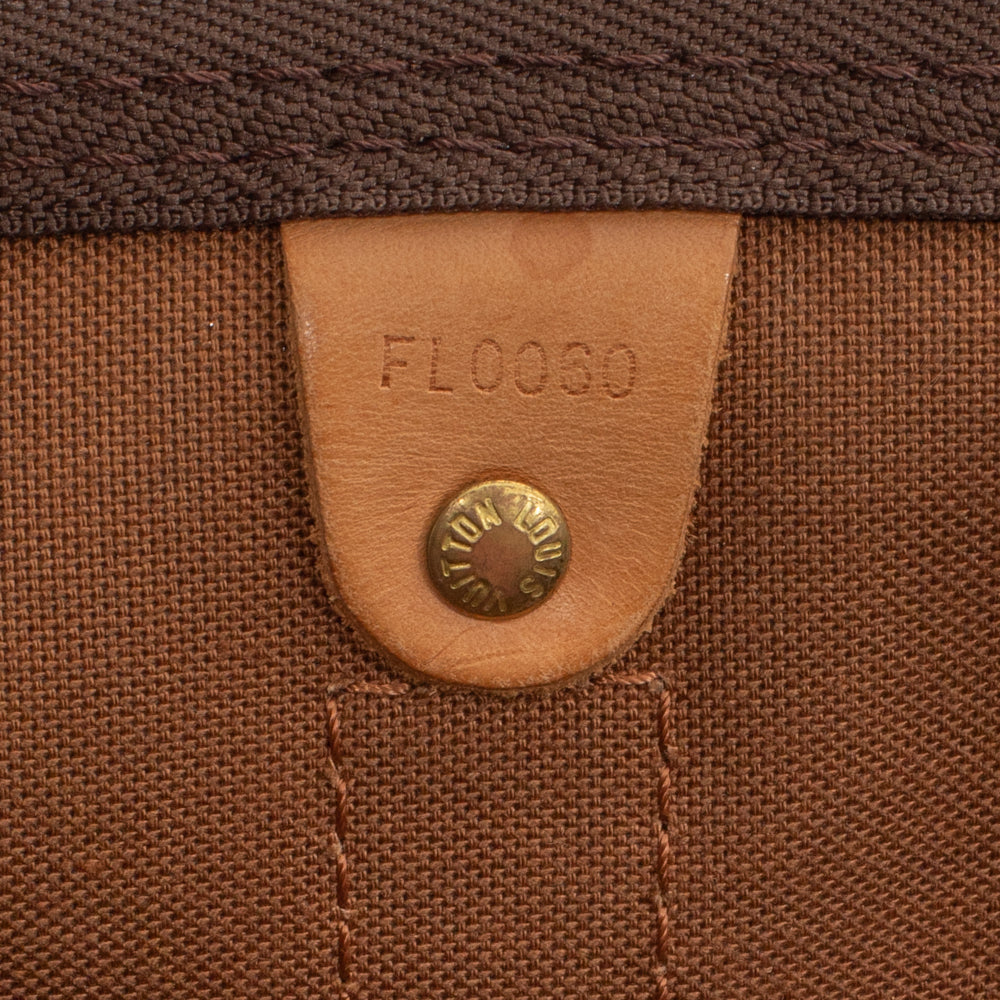 Keepall 55 Vintage en toile monogramme marron