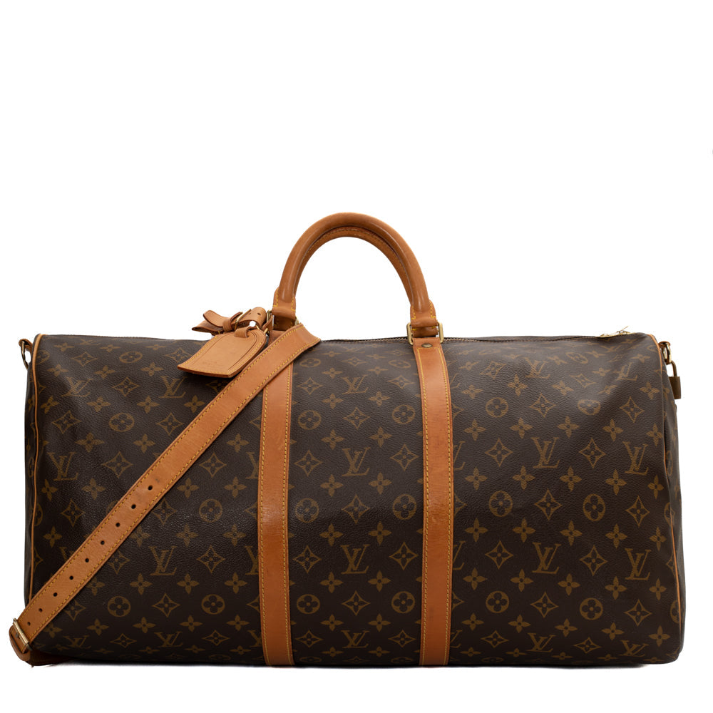 Keepall 55 Vintage en toile monogramme marron