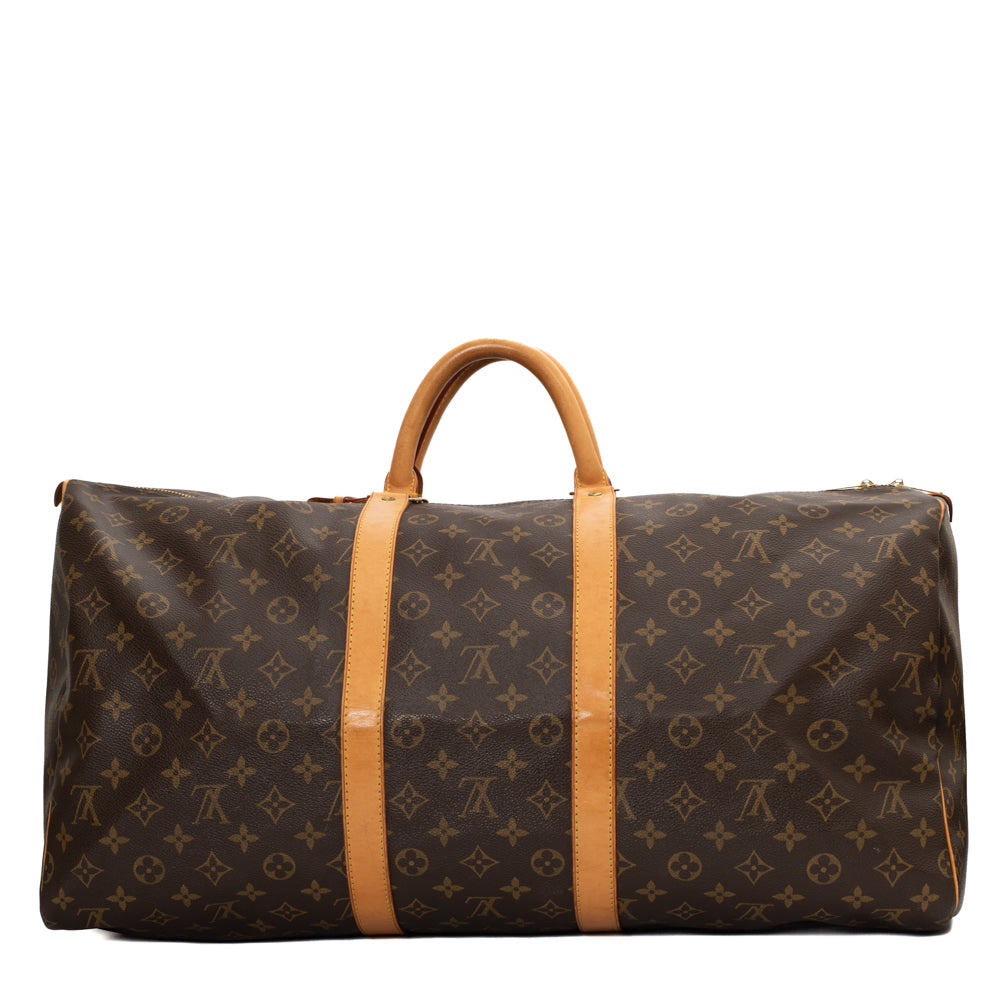 Keepall 55 Vintage en toile monogramme marron
