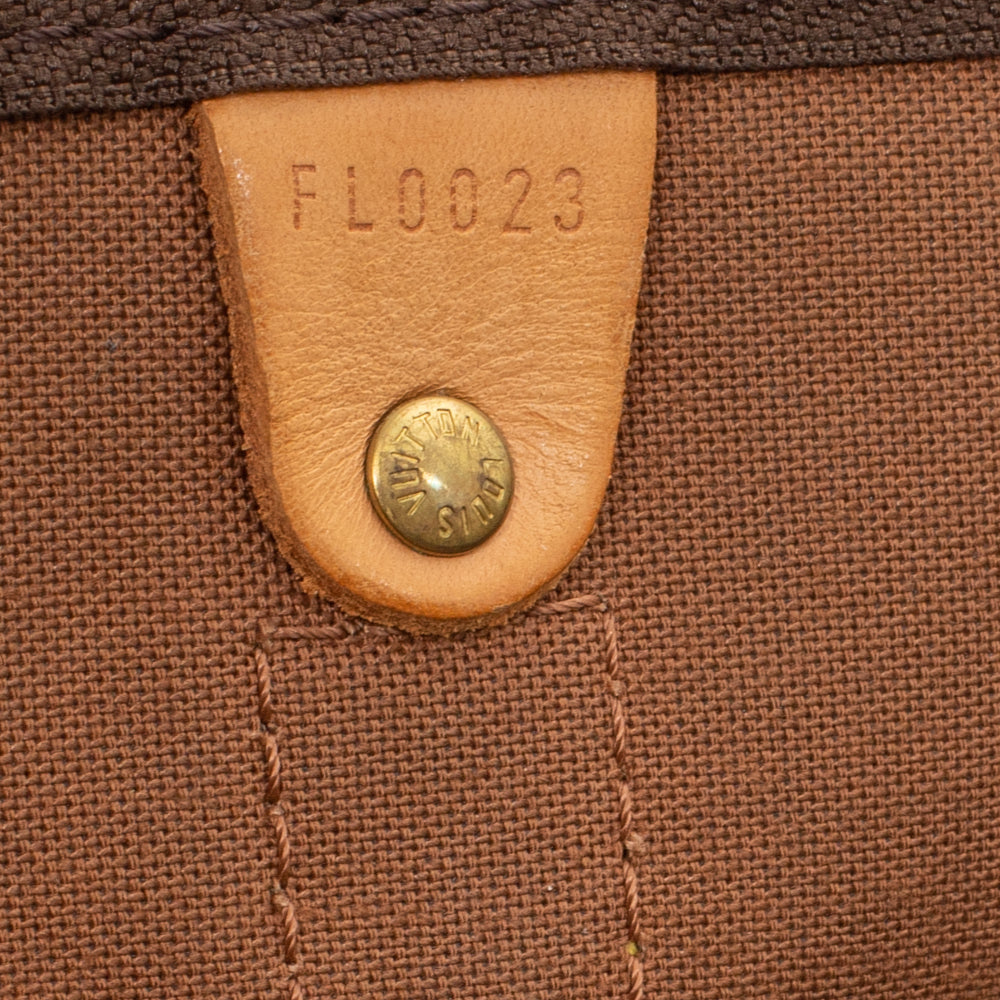 Keepall 55 Vintage en toile monogramme marron