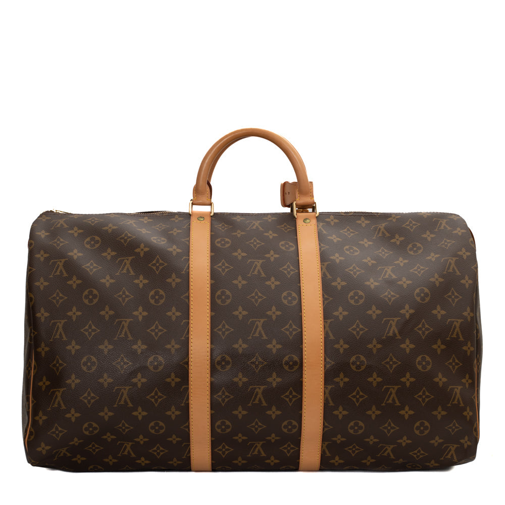 Keepall 55 Vintage en toile monogramme marron