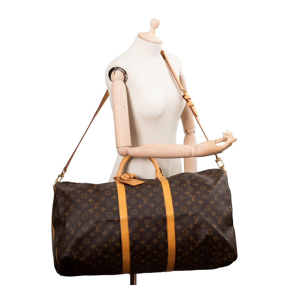 Keepall 60 Vintage en toile monogramme marron