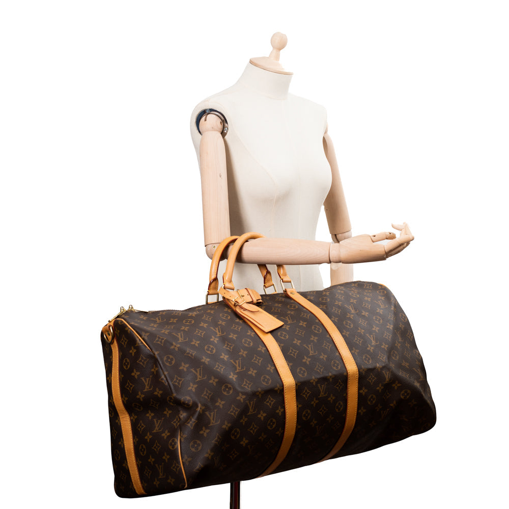 Keepall 60 Vintage en toile monogramme marron