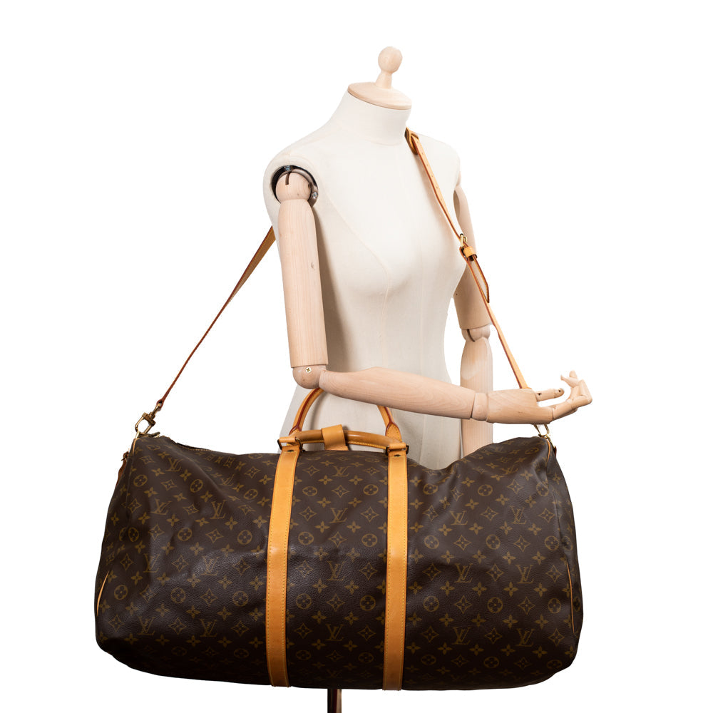 Keepall 60 Vintage en toile monogramme marron