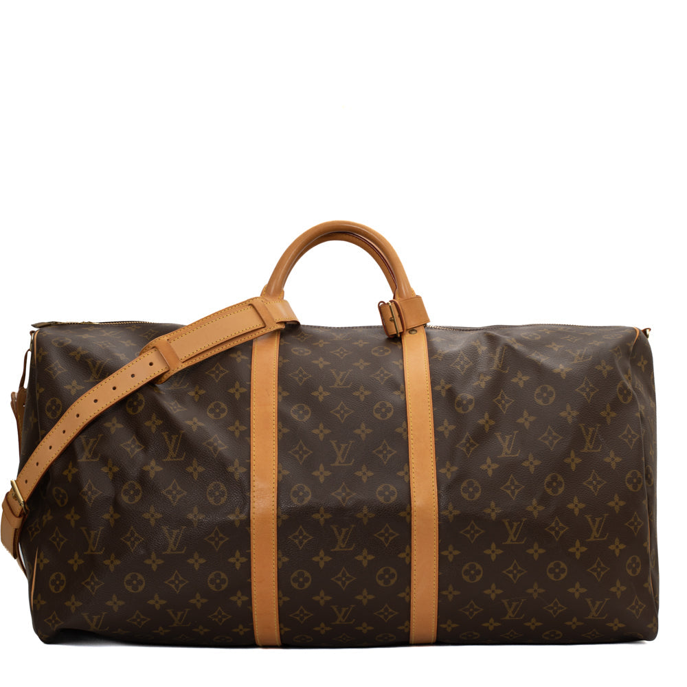 Keepall 60 Vintage en toile monogramme marron