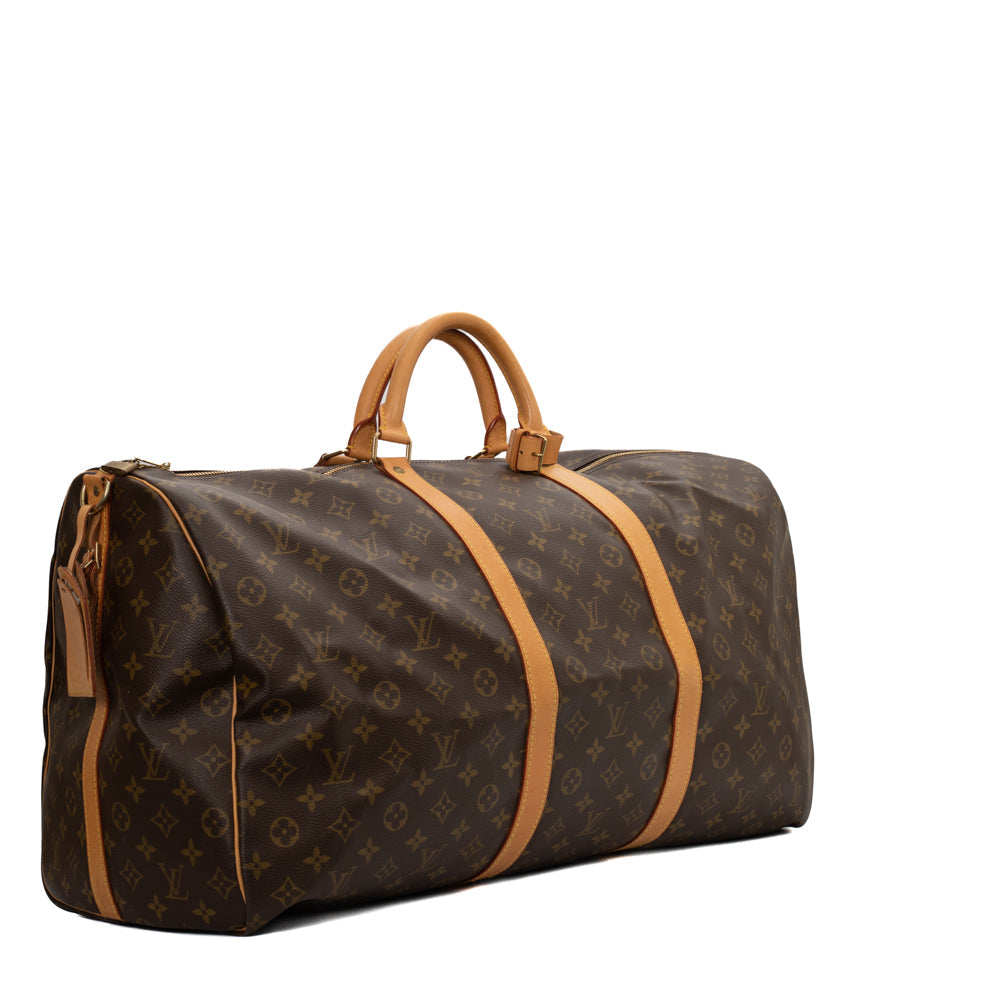 Keepall 60 Vintage en toile monogramme marron