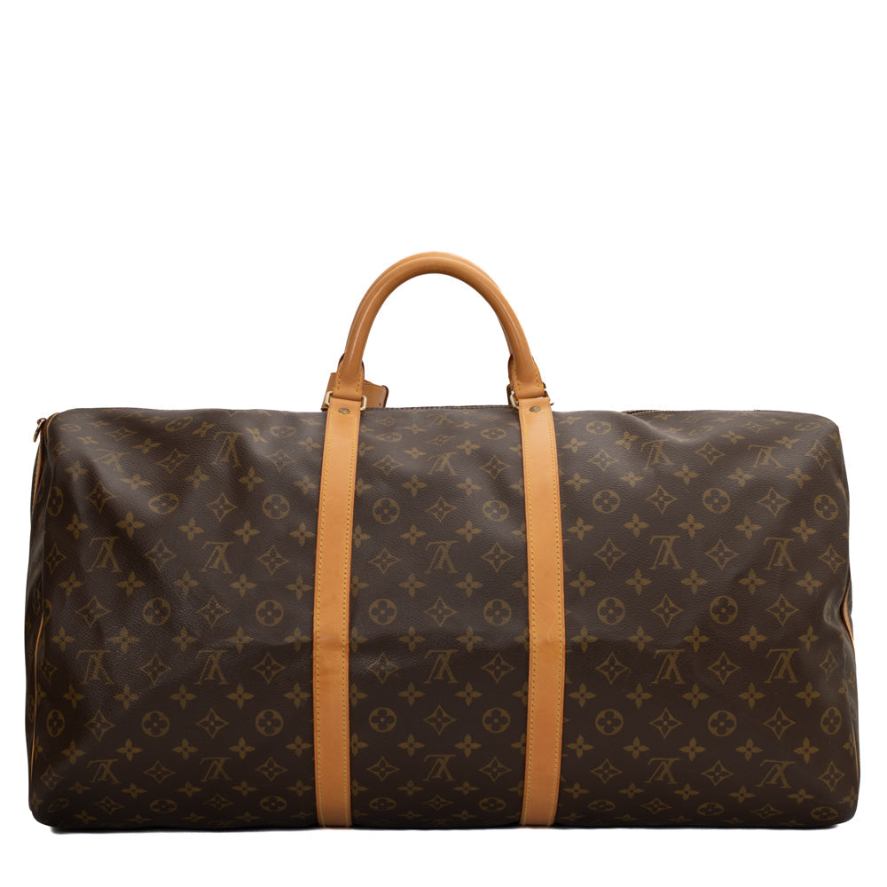 Keepall 60 Vintage en toile monogramme marron