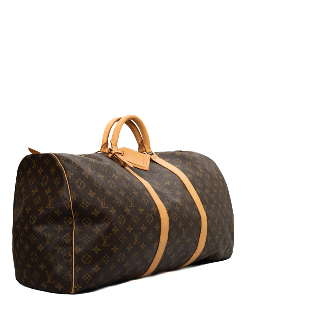 Keepall 60 Vintage en toile monogram marron
