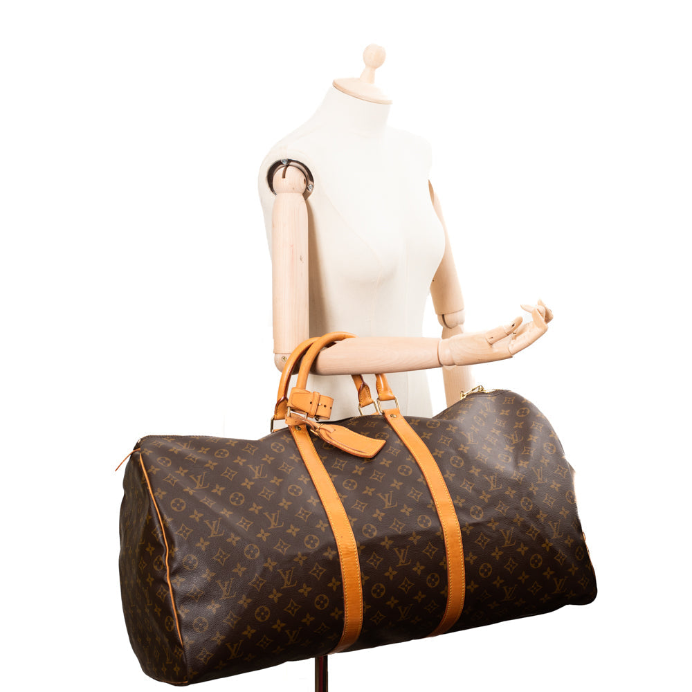 Keepall 60 Vintage en toile monogram marron