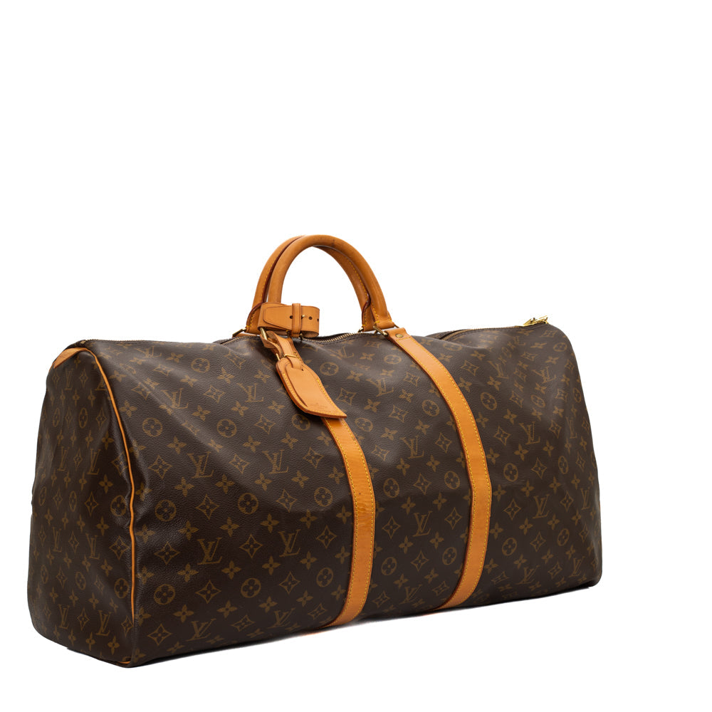 Keepall 60 Vintage en toile monogram marron