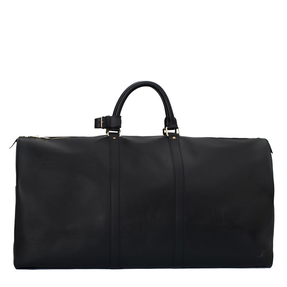 Keepall 55 Vintage en cuir épi noir