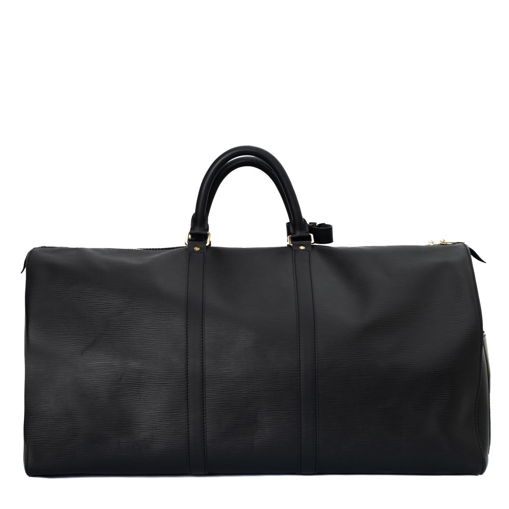 Keepall 55 Vintage en cuir épi noir