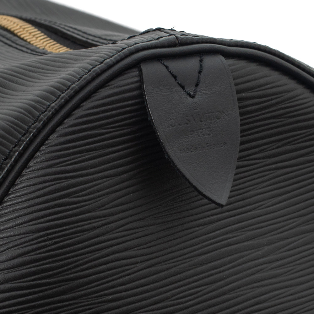 Keepall 55 Vintage en cuir épi noir