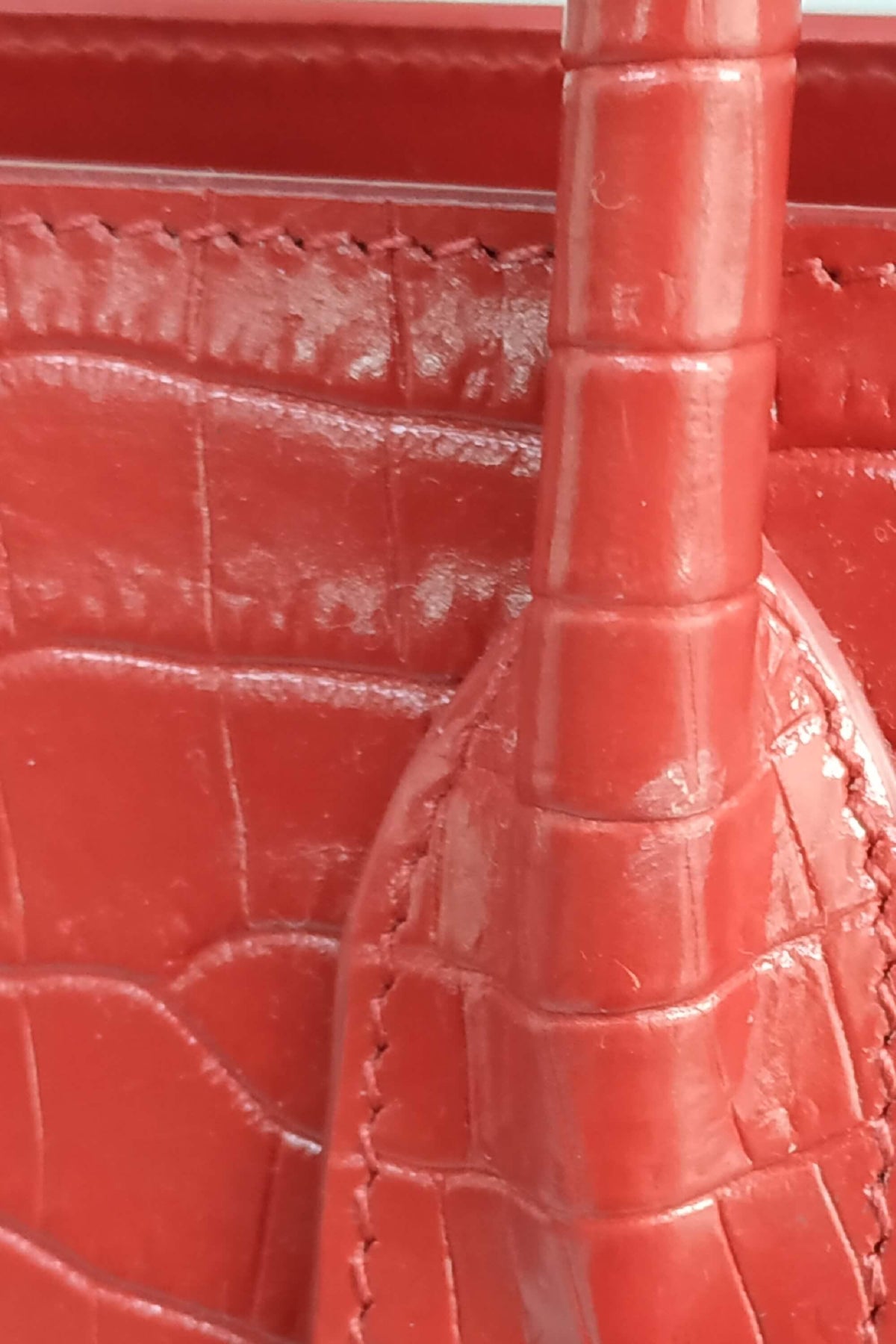 Classic Baby Sac De Jour Crocodile Embossed Red