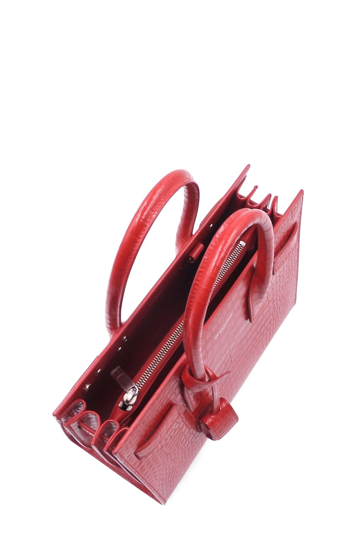 Classic Baby Sac De Jour Crocodile Embossed Red