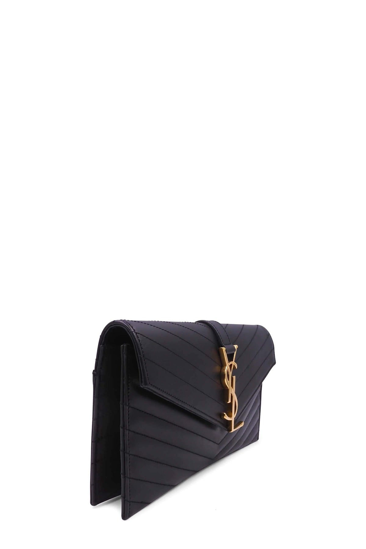 Envelope Monogram Clutch Black