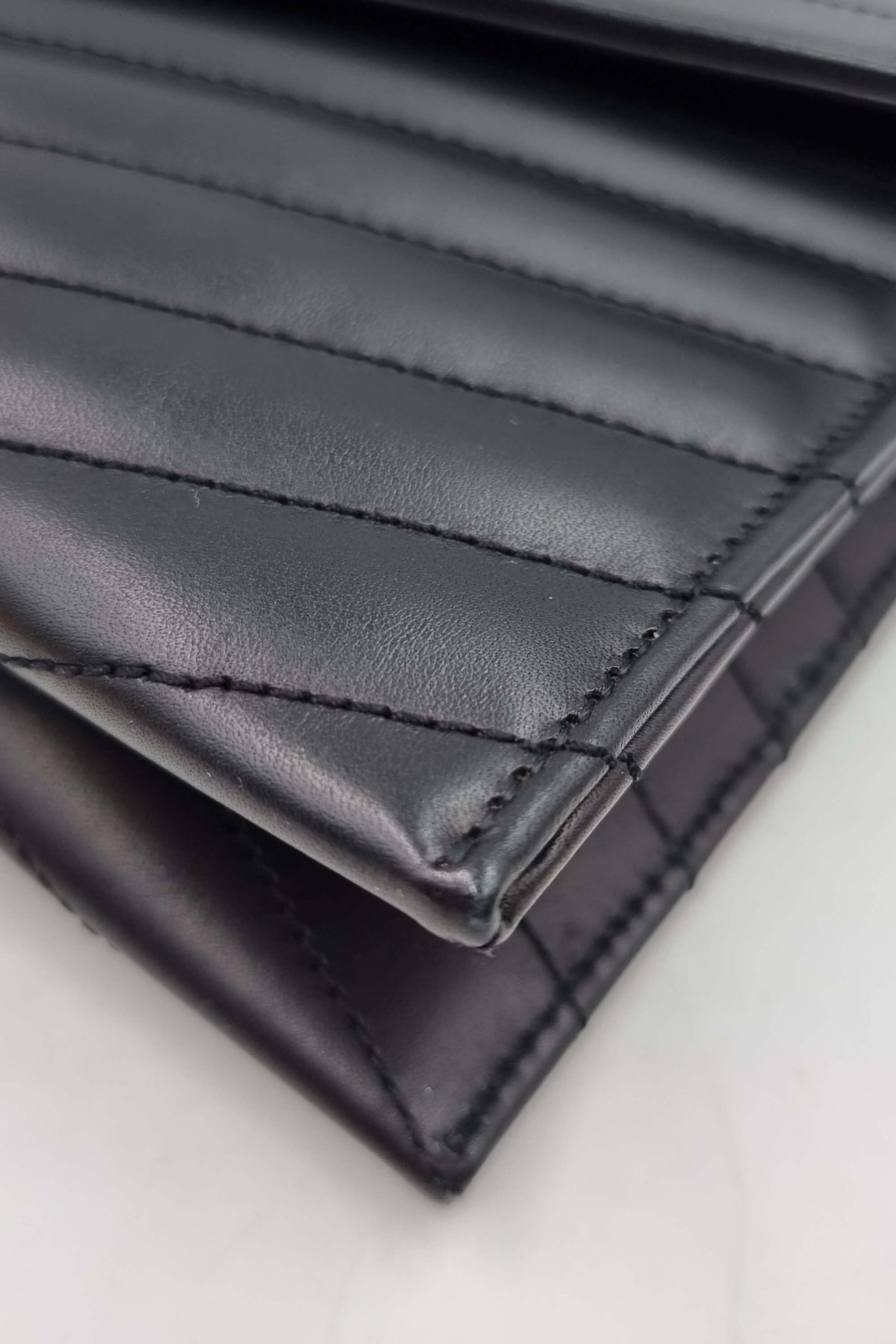 Envelope Monogram Clutch Black